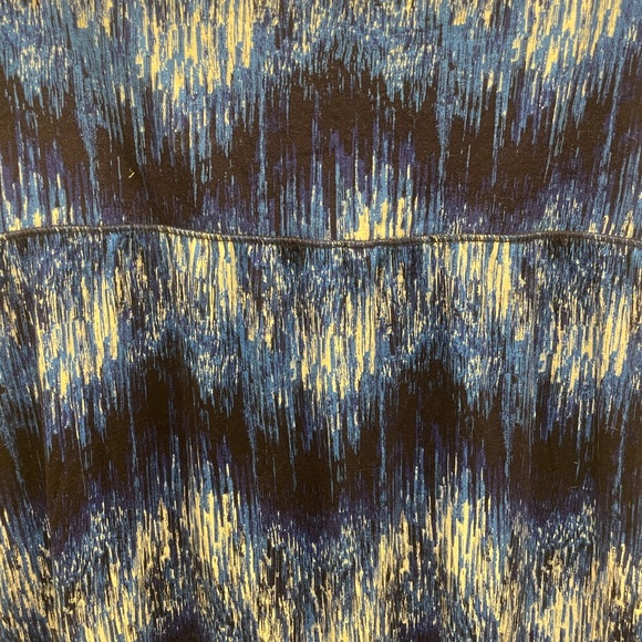 Cynthia Rowley 1X Strapless Summer Dress in Blue, Black, and White Zig-Zag - Picture 3 of 3